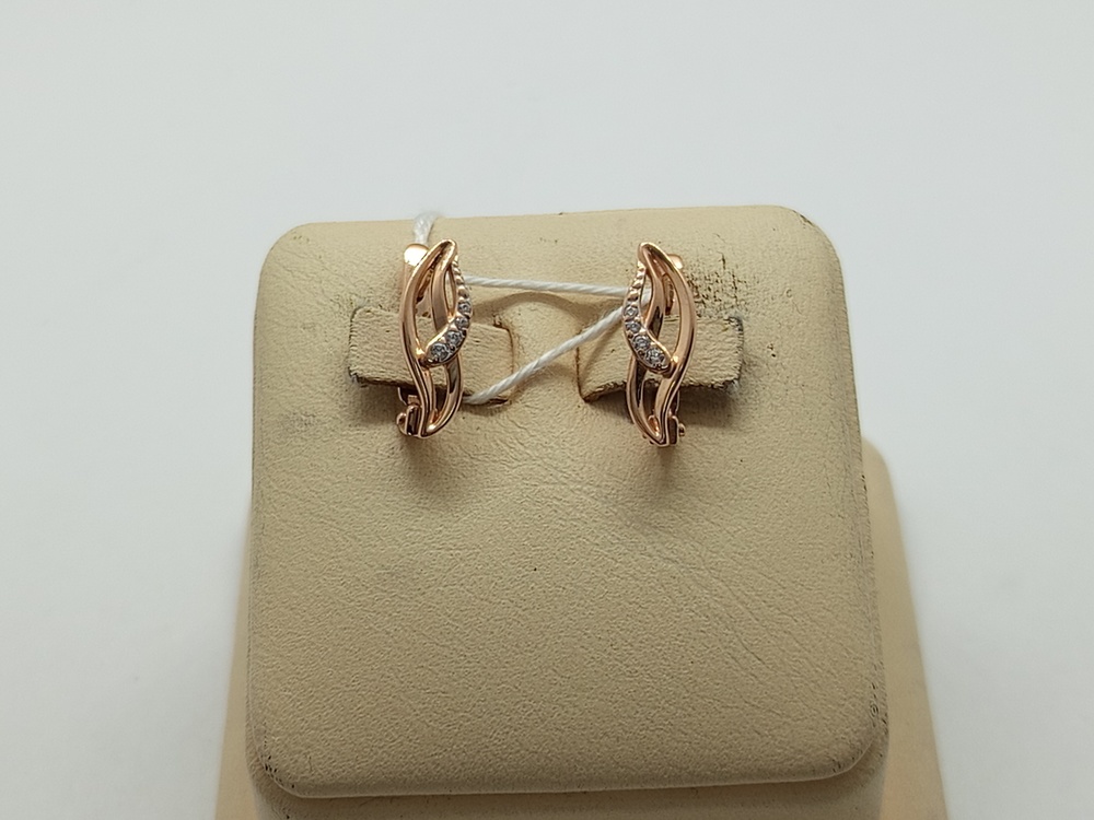 СКМИ585 СЕРЬГИ С КАМНЯМИ (Au 585)