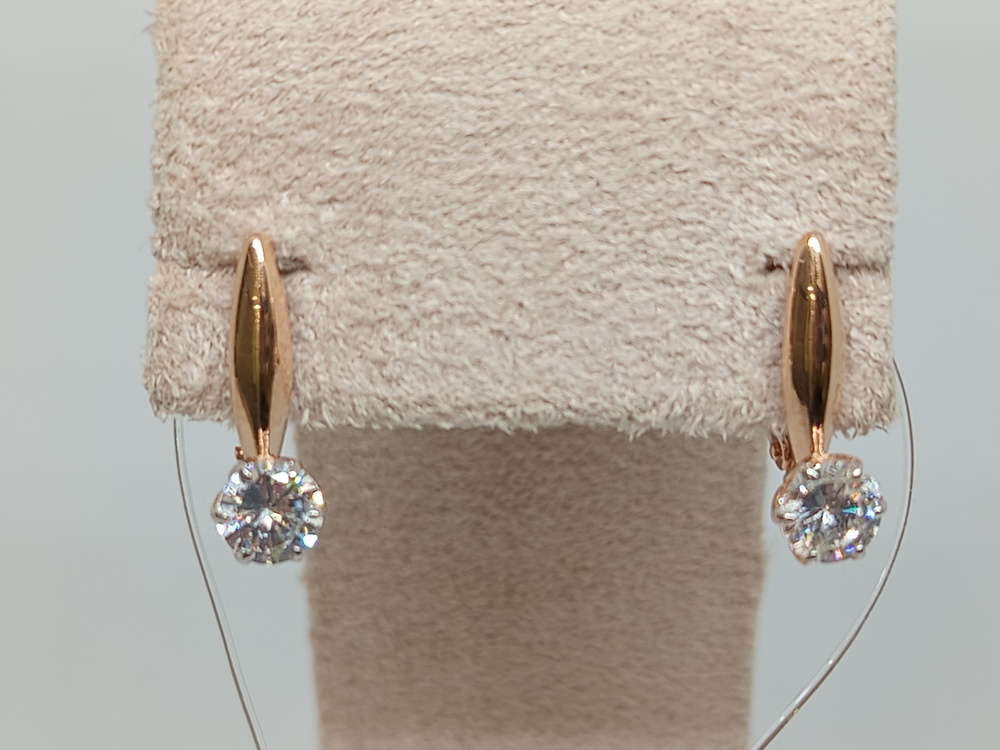 СЕРЬГИ С КАМНЕМ (Au 585)