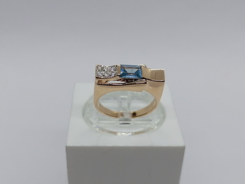 КОЛКМИ585 КОЛЬЦО С КАМНЯМИ (Au 585)