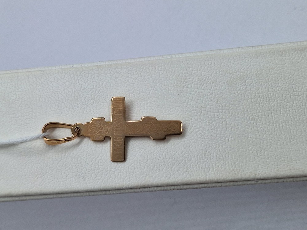 ПОДКБК585 ПОДВЕСКА КРЕСТ БЕЗ КАМНЯ (Au 585)