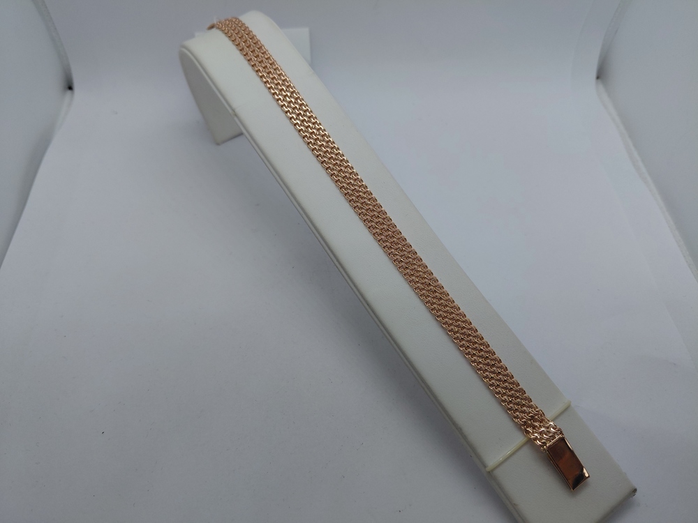 БРАСЛЕТ ПОЛНОВЕСНЫЙ Бисмарк тройной (Au 585)