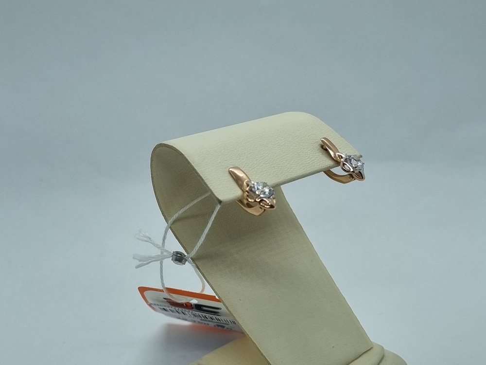 СЕРЬГИ С КАМНЕМ (Au 585)