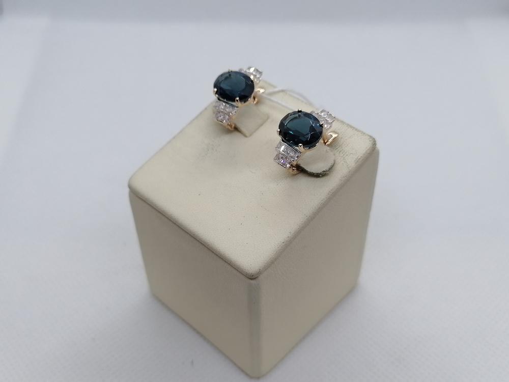 СКМИ585 СЕРЬГИ С КАМНЯМИ (Au 585)