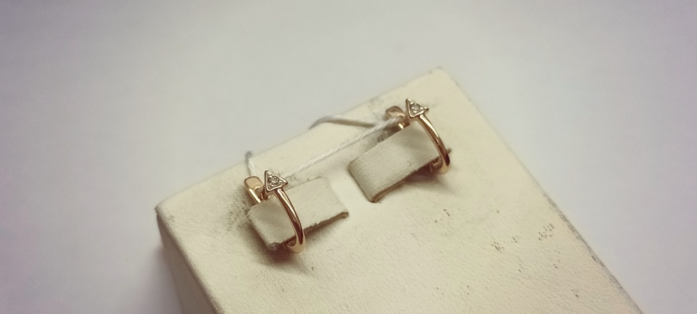 СЕРЬГИ С КАМНЕМ (Au 585)