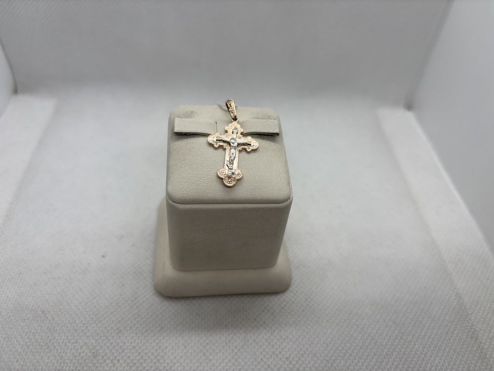 ПОДКБК585 ПОДВЕСКА КРЕСТ БЕЗ КАМНЯ (Au 585)