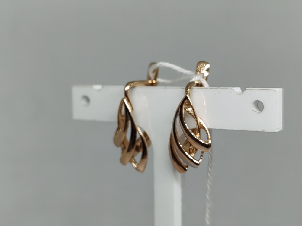 СБКМ585 СЕРЬГИ БЕЗ КАМНЯ (Au 585)