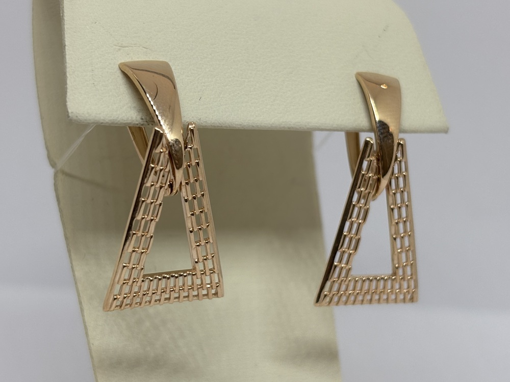 021192-1000 СЕРЬГИ БЕЗ КАМНЯ (Au 585)