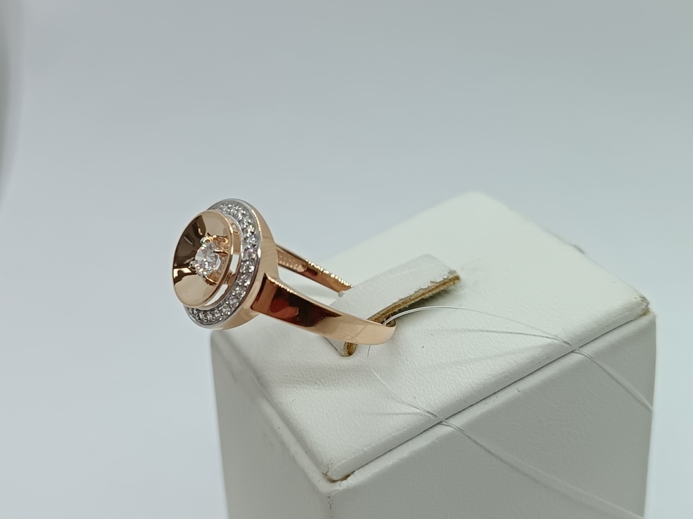 КОЛЬЦО С КАМНЯМИ (Au 585)