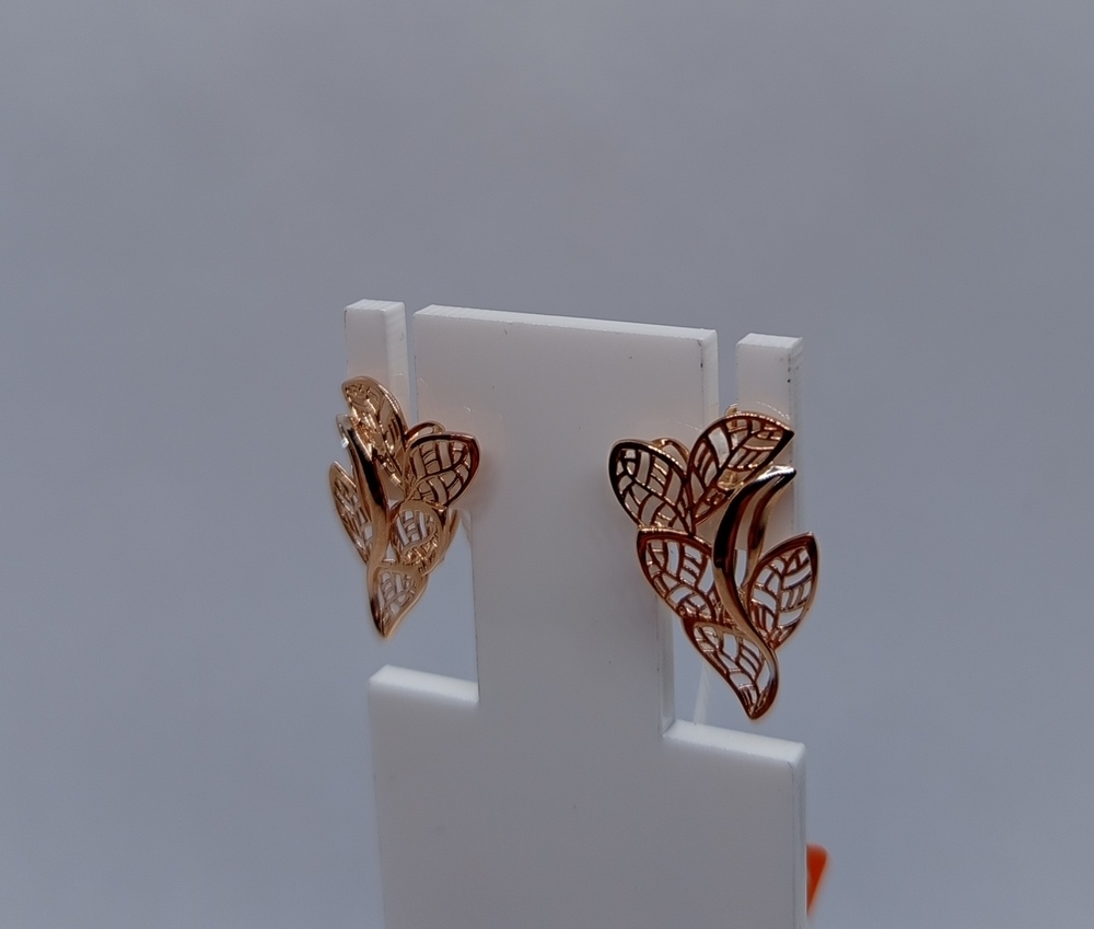 СБКМ585 СЕРЬГИ БЕЗ КАМНЯ (Au 585)