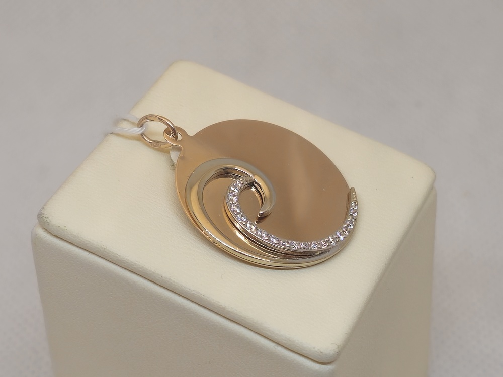 ПОДКМИ585 ПОДВЕСКА С КАМНЯМИ (Au 585)