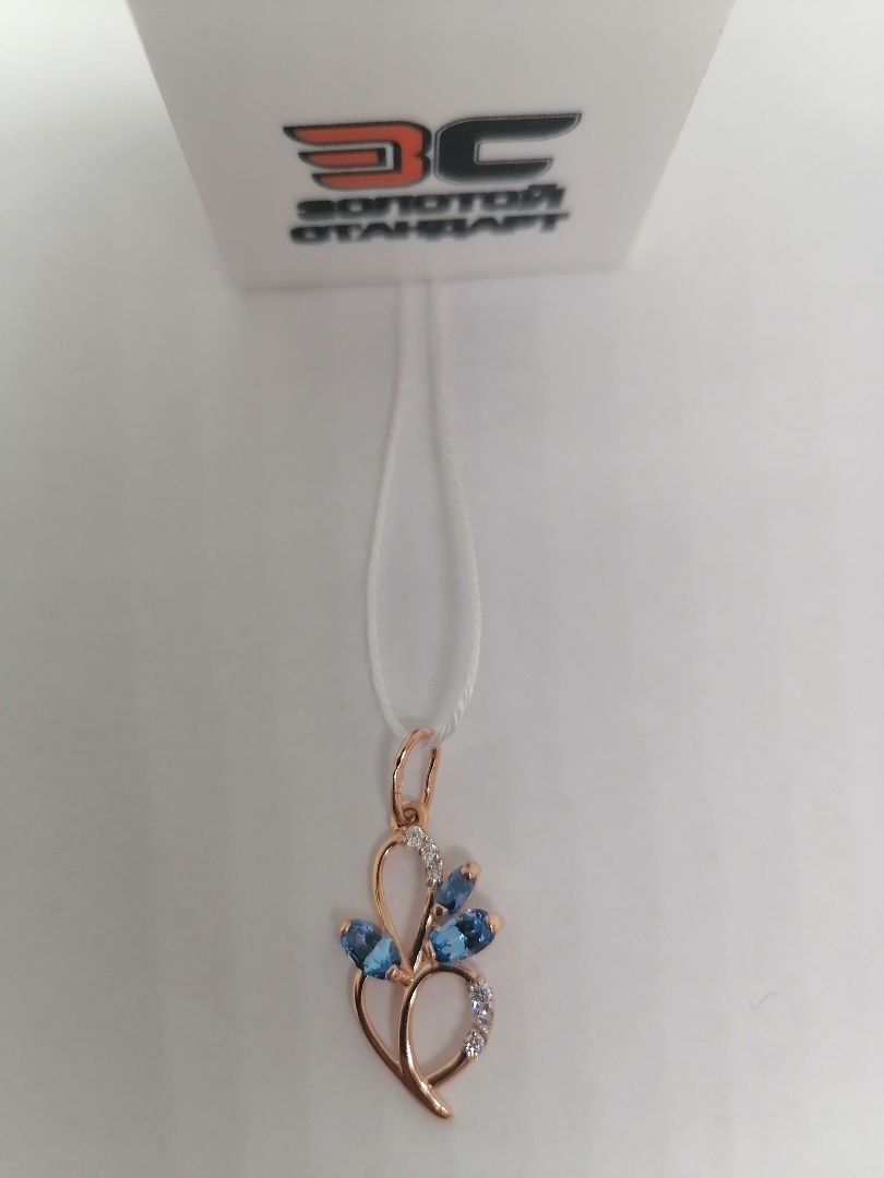 ПОДКМИ585 ПОДВЕСКА С КАМНЯМИ (Au 585)