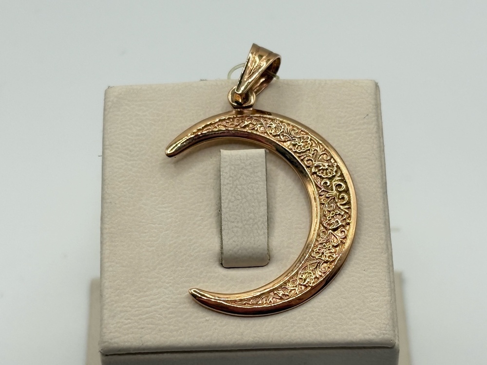 885 ПОДВЕСКА ПОЛУМЕСЯЦ без камня (Au 585)