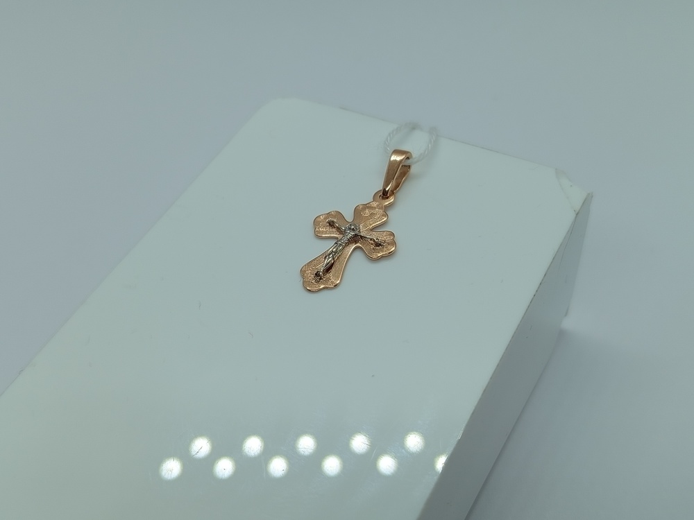 ПОДКБК585 ПОДВЕСКА КРЕСТ БЕЗ КАМНЯ (Au 585)