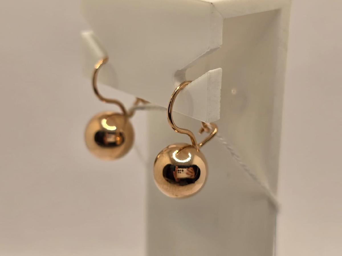 СБКМ585 СЕРЬГИ БЕЗ КАМНЯ (Au 585)