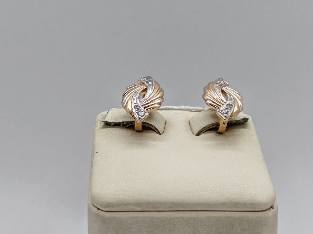 СКМИ585 СЕРЬГИ С КАМНЯМИ (Au 585)