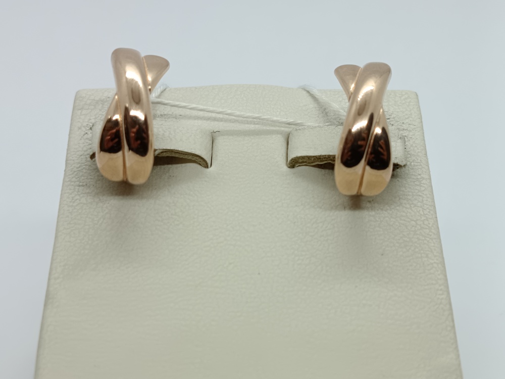 СБКМ585 СЕРЬГИ БЕЗ КАМНЯ (Au 585)