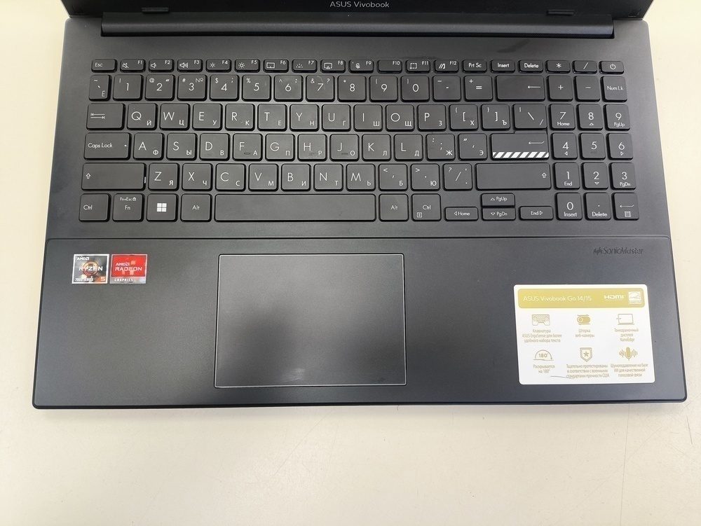 Ноутбук ASUS VivoBook Go 15 E1504F; Ryzen 5 7520U, AMD Radeon (TM) Graphics, 16 Гб, 512 GB, Нет