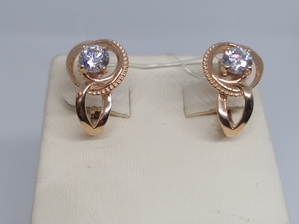 СЕРЬГИ С КАМНЕМ (Au 585)