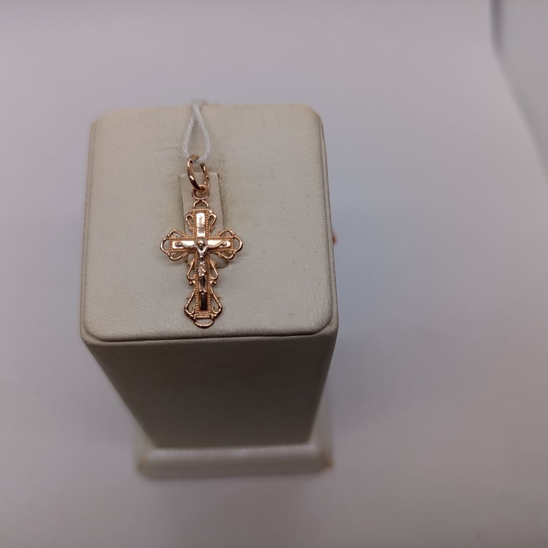 ПОДКБК585 ПОДВЕСКА КРЕСТ БЕЗ КАМНЯ (Au 585)