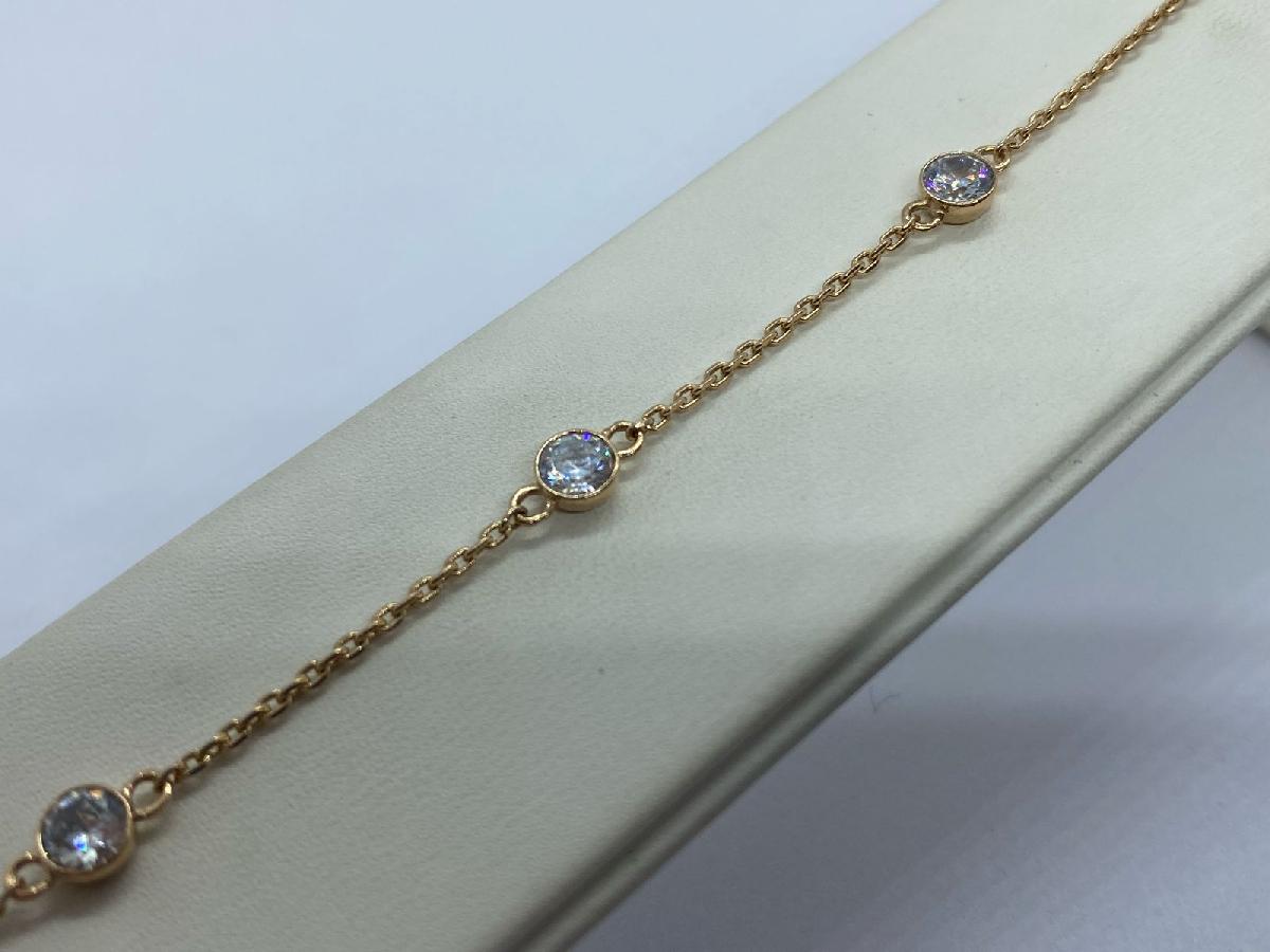 Б585 БРАСЛЕТ С КАМНЯМИ (Au 585)