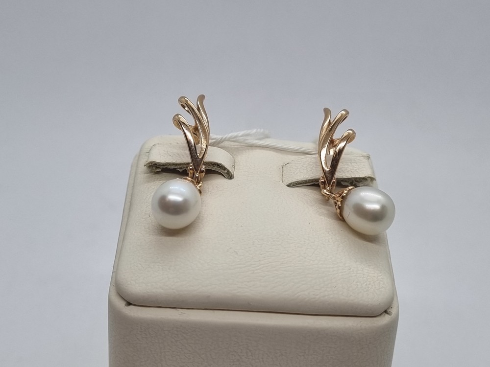 СКМ585 СЕРЬГИ С КАМНЕМ (Au 585)