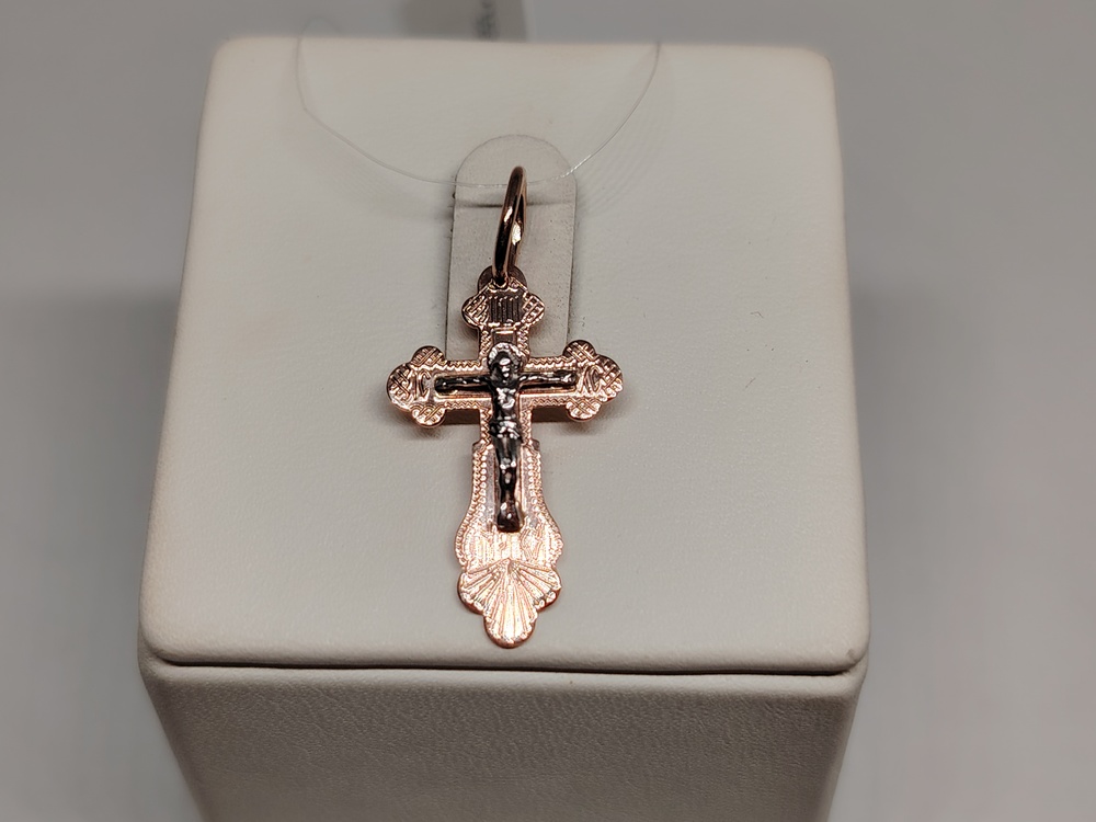 810-00273-10-00-00-02 ПОДВЕСКА КРЕСТ без камня (Au 585)