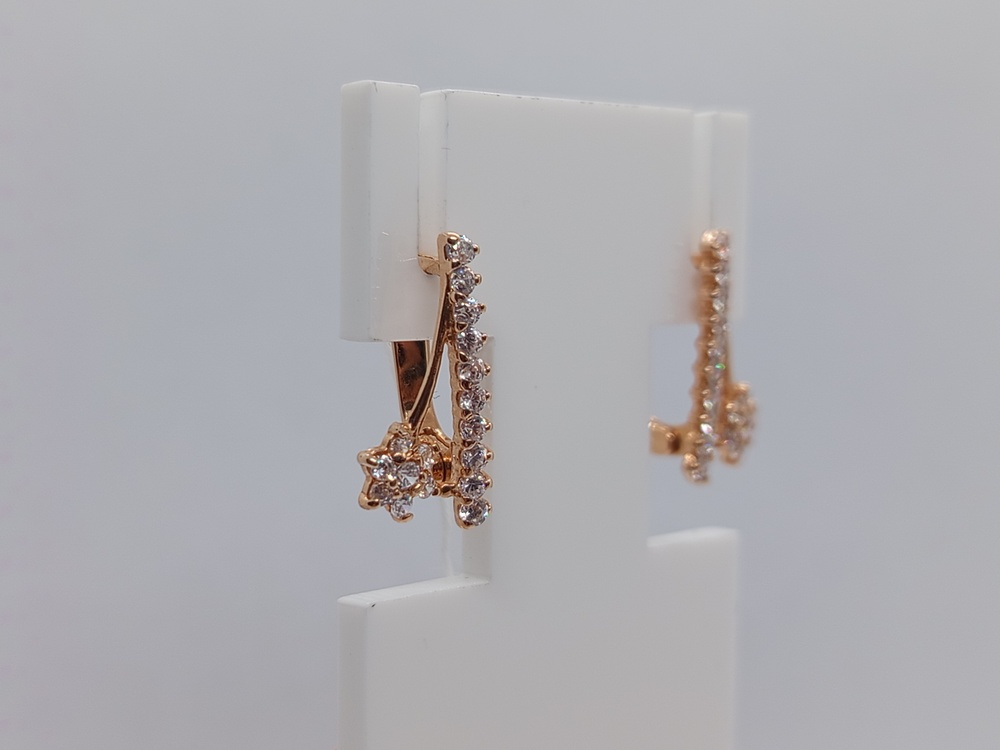 СКМИ585 СЕРЬГИ С КАМНЯМИ (Au 585)