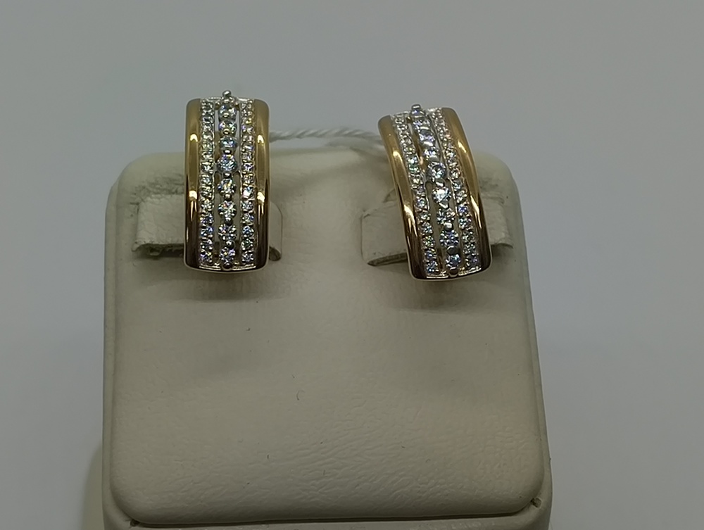 СКМИ585 СЕРЬГИ С КАМНЯМИ (Au 585)