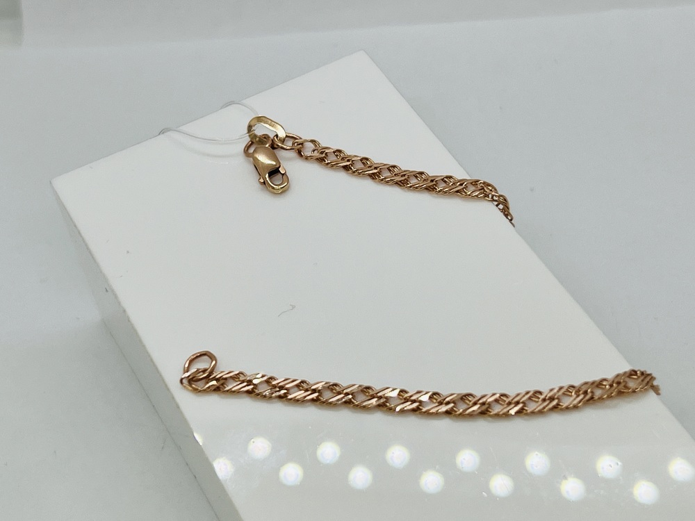 БРАСЛЕТ ПОЛНОВЕСНЫЙ Ромб тройной (Au 585)