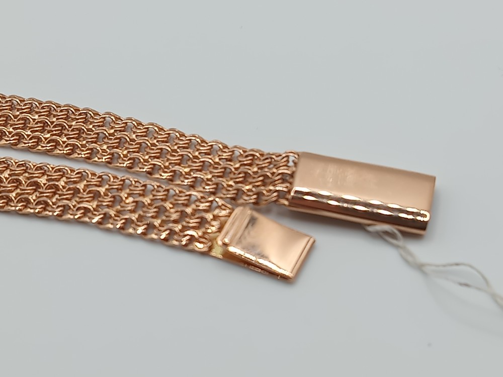 БРАСЛЕТ ПОЛНОВЕСНЫЙ Бисмарк тройной (Au 585)