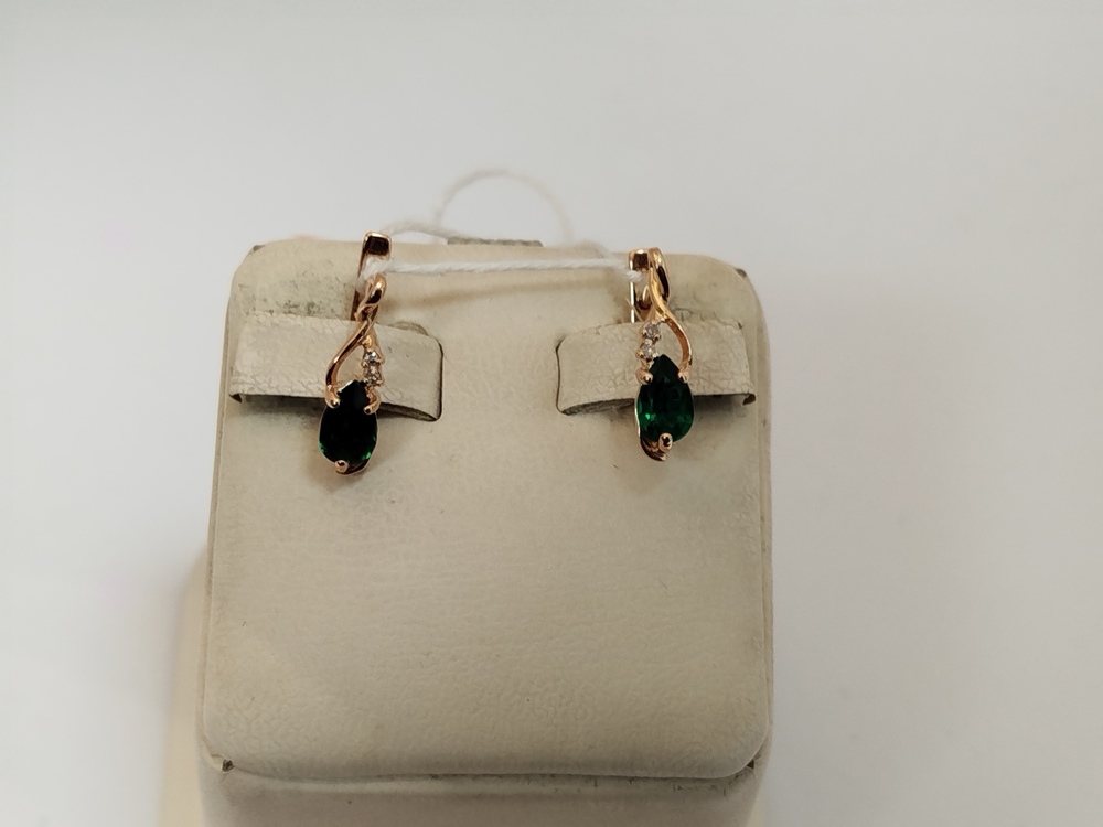 СКМИ585 СЕРЬГИ С КАМНЯМИ (Au 585)