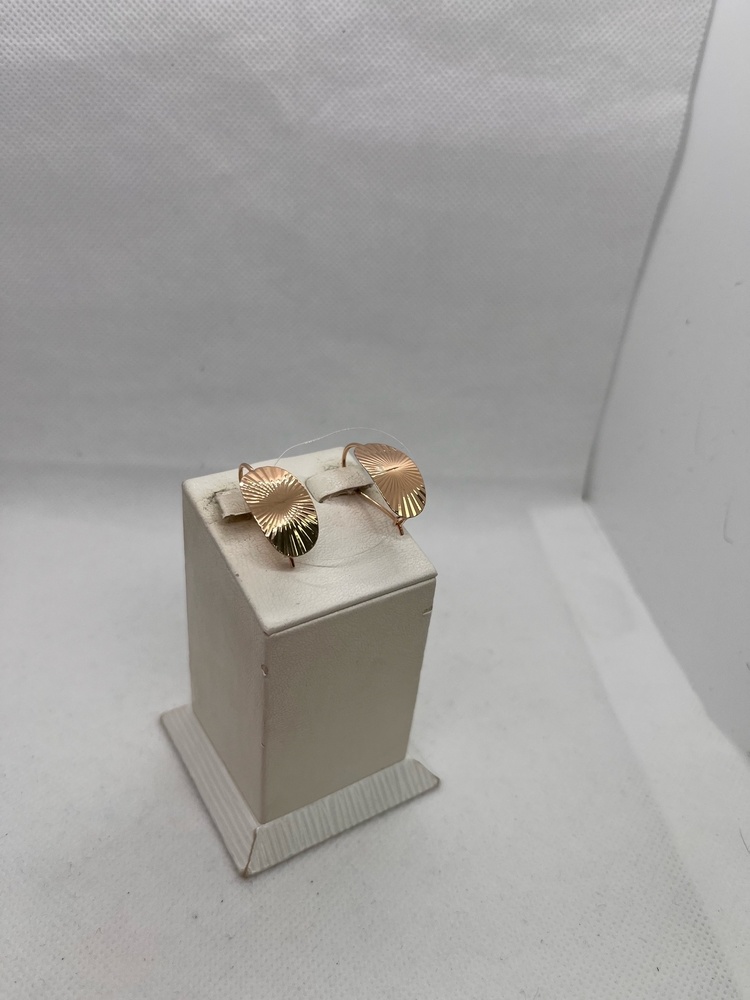 СЕРЬГИ ПЕТЕЛЬКА без камня (Au 585)