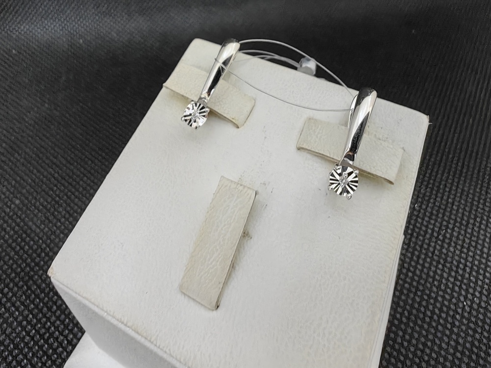 СЕРЬГИ БРИЛЛИАНТ (Ag 925)