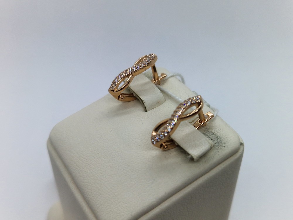 СКМИ585 СЕРЬГИ С КАМНЯМИ (Au 585)