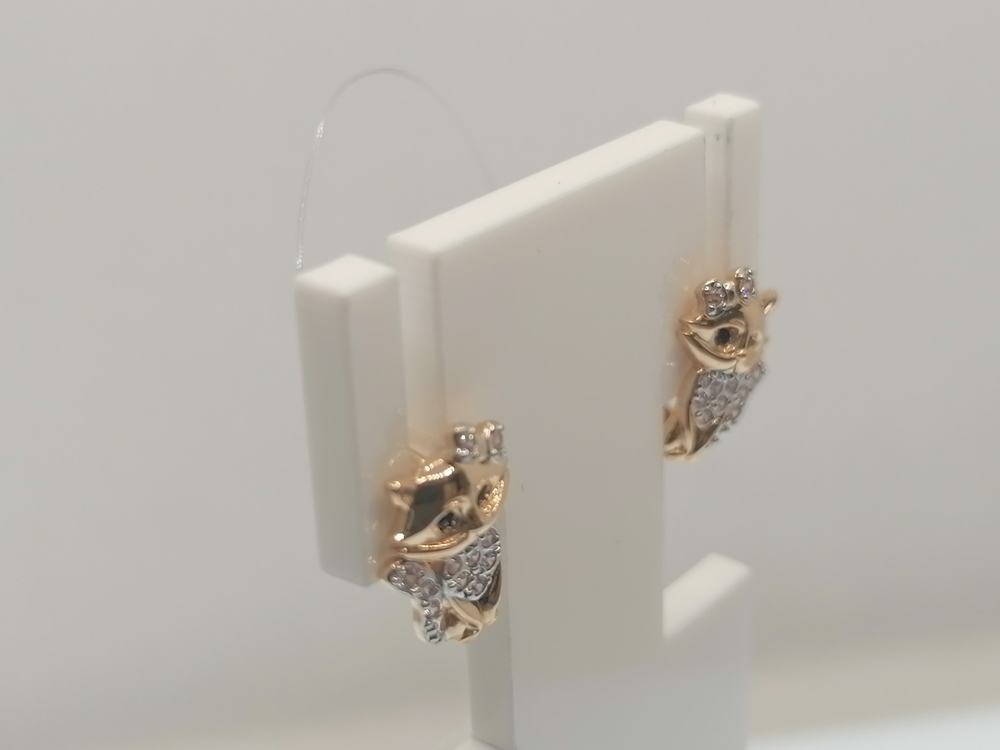 СЕРЬГИ С КАМНЕМ (Au 585)