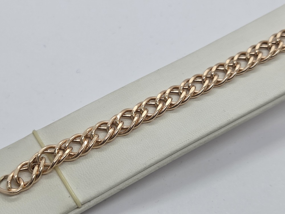 БРАСЛЕТ ПУСТОТЕЛЫЙ Ромб двойной (Au 585)