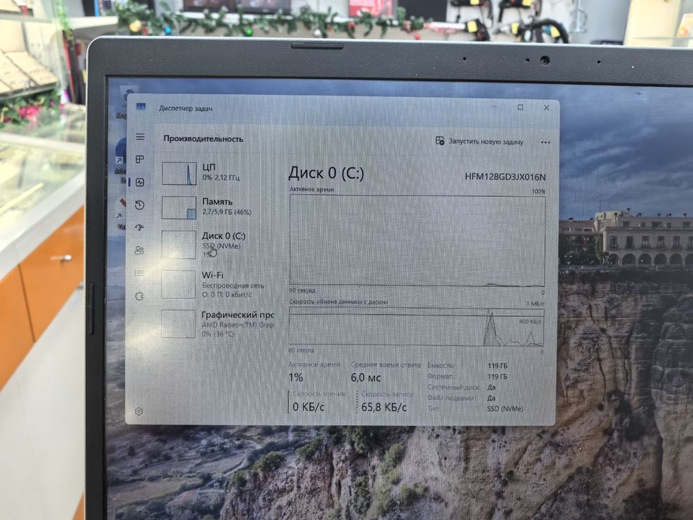 Ноутбук Acer Aspire 3 A315-23; Ryzen 3 3250U, AMD Radeon (TM) Graphics, 6 Гб, 128 Гб, Нет