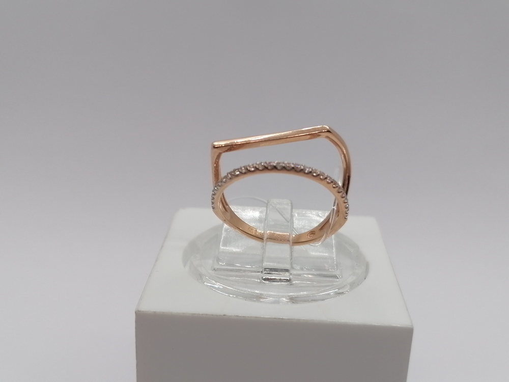 КОЛЬЦО С КАМНЯМИ (Au 585)