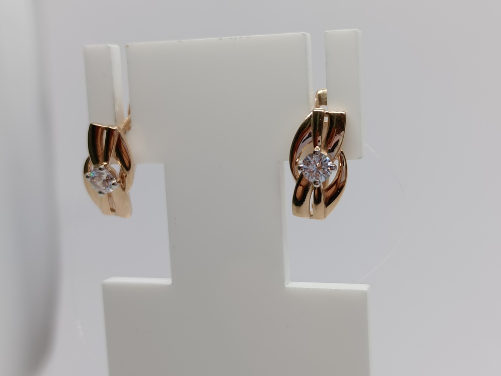 СЕРЬГИ С КАМНЕМ (Au 585)