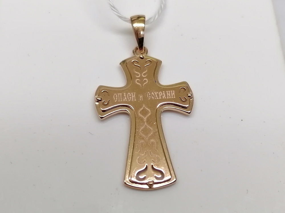 ПОДКБК585 ПОДВЕСКА КРЕСТ БЕЗ КАМНЯ (Au 585)