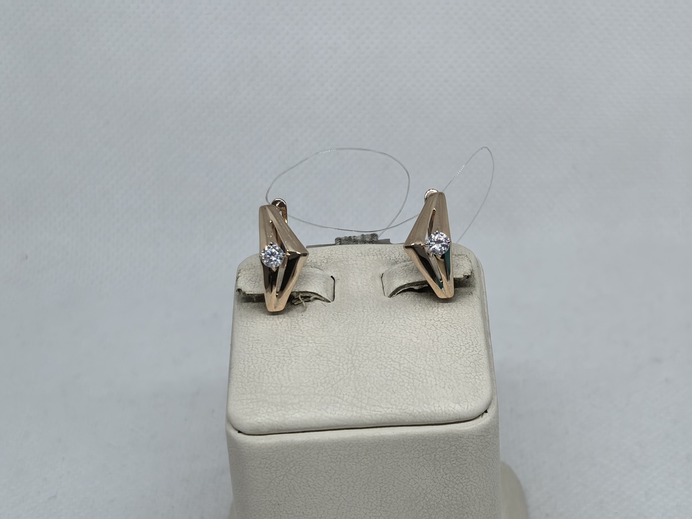 СЕРЬГИ С КАМНЕМ (Au 585)