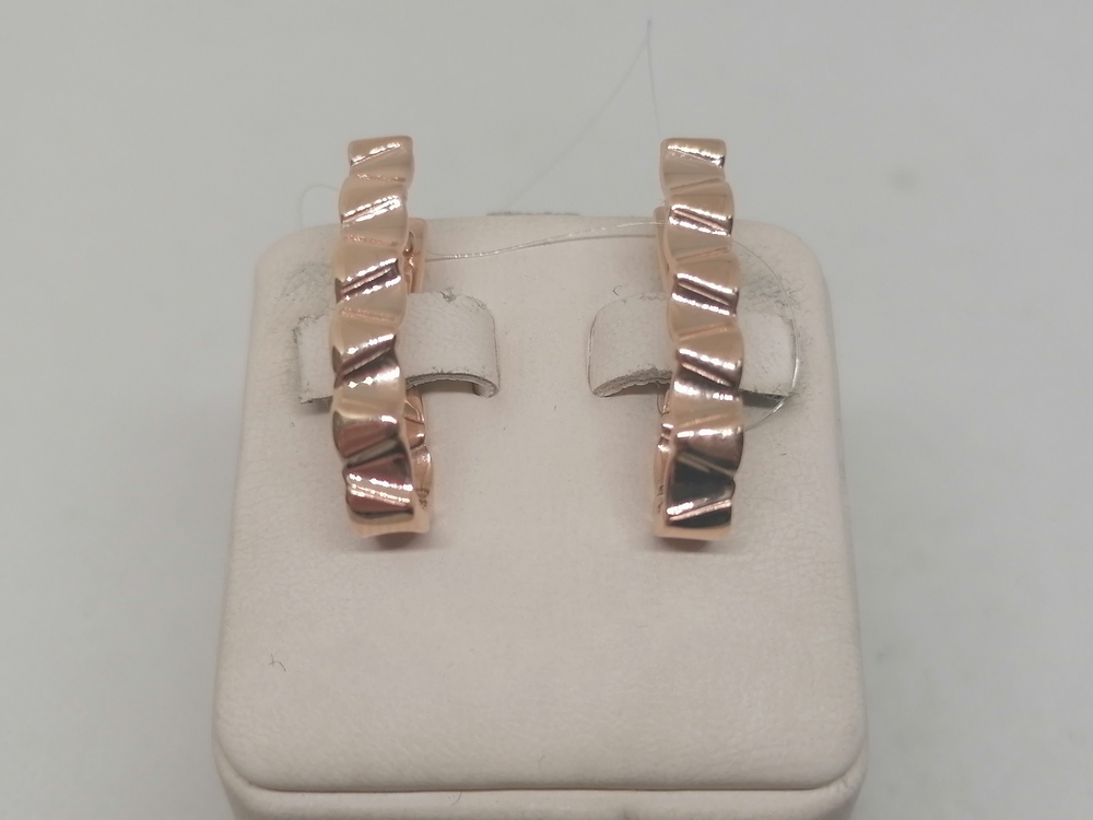 01-207060 СЕРЬГИ БЕЗ КАМНЯ (Au 585)