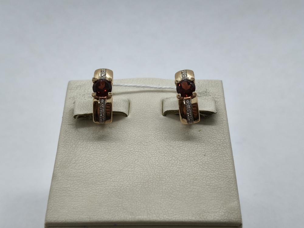 СКМИ585 СЕРЬГИ С КАМНЯМИ (Au 585)