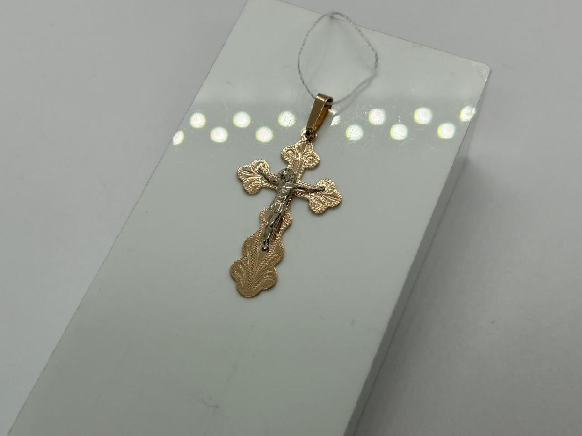 ПОДВЕСКА КРЕСТ без камня (Au 585)