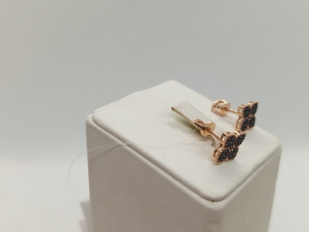 904-02191-10-00-21-00 СЕРЬГИ ПУСЕТЫ с камнями (Au 585)