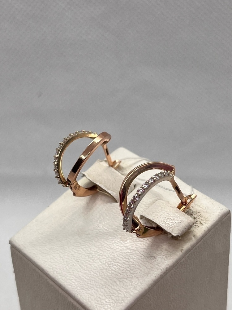 СКМИ585 СЕРЬГИ С КАМНЯМИ (Au 585)