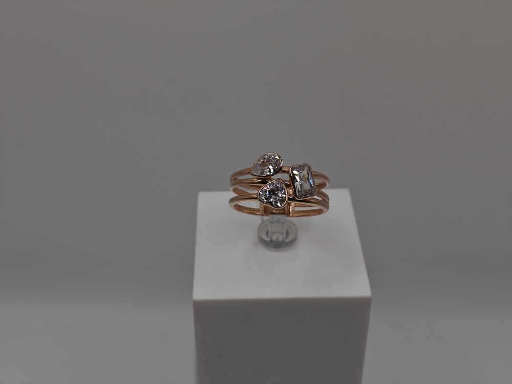 КОЛЬЦО С КАМНЯМИ (Au 585)