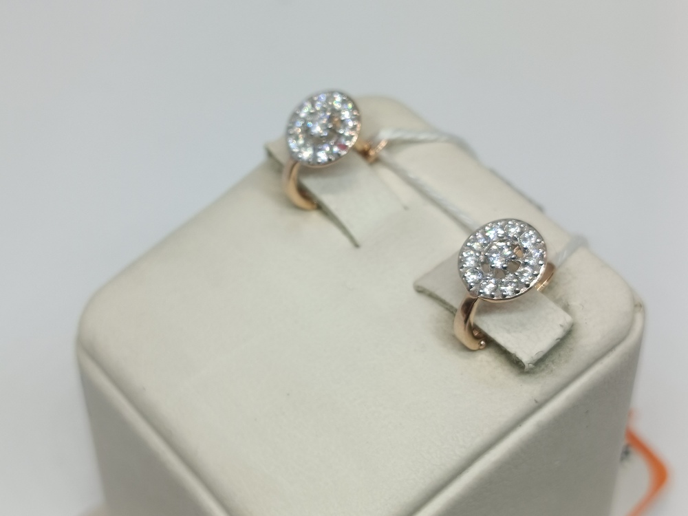 СКМИ585 СЕРЬГИ С КАМНЯМИ (Au 585)