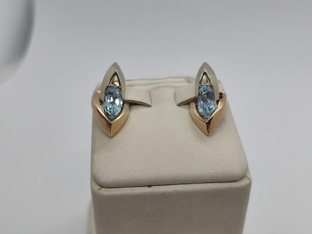 СЕРЬГИ С КАМНЕМ (Au 585)