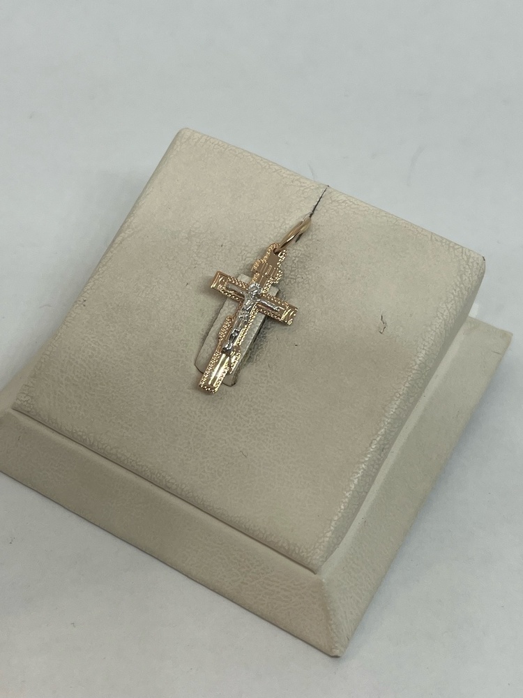 810-00268-10-00-00-02 ПОДВЕСКА КРЕСТ без камня (Au 585)